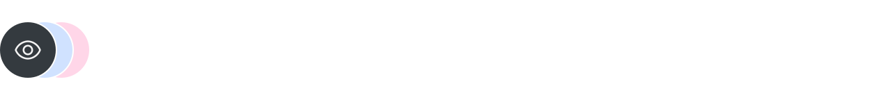 Triage. An eye icon in a circle. Colored black, magenta and blue.