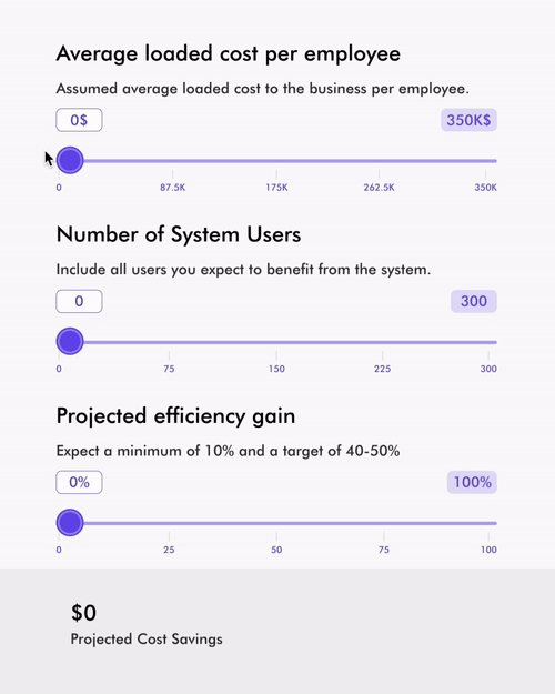 Knapsack roi calculator screenshot
